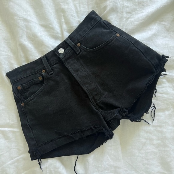 Vintage Black Levis 501 Shorts - Picture 1 of 6